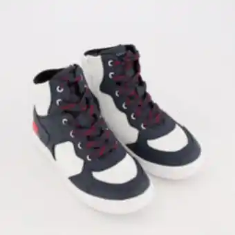 TK Maxx White & navy hi top trainers offer