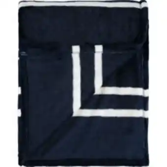 TK Maxx Navy logo fleece cozy blanket 150x200cm offer
