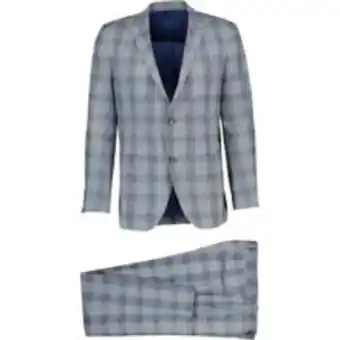 Two piece grey check suit