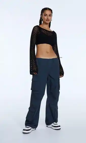Stradivarius Openwork long sleeve top offer