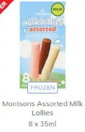 Morrisons Morrisons Assorted Milk Lollies 8 x 35ml offer