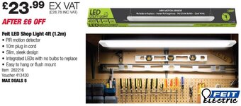 Costco Feit LED Shop Light 4ft (1.2m) offer
