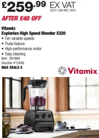 Costco Vitamix Explorian High Speed Blender E320 offer