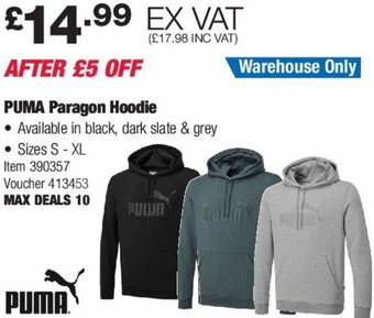 Costco Puma Paragon Hoodie offer