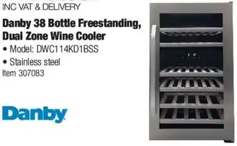 Costco Danby 38 Bottle Freestanding, Dual Zone Wine Cooler offer