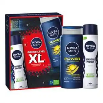 Home Bargains Nivea men: bonus level xl gift set offer