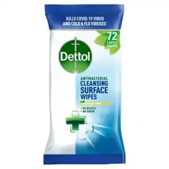 Sainsbury's Dettol antibacterial disinfectant biodegradable multi surface cleaning wipes x72 offer