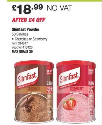 Costco Slimfast powder offer