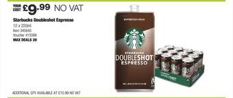 Costco Starbucks doubleshot espresso offer
