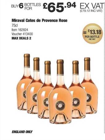 Costco Miraval cotes de provence rose offer