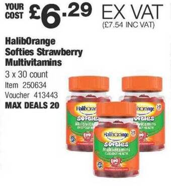 Costco Haliborange softies strawberry multivitamins offer