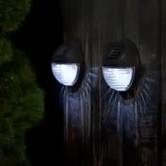 Home Bargains Firefly: led fence solar lights 8 pack - black offer