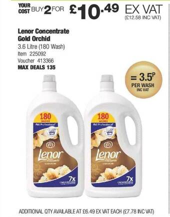Costco Lenor concentrate gold orchid offer