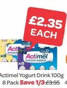Spar Actimel yogurt drink 8 pack offer
