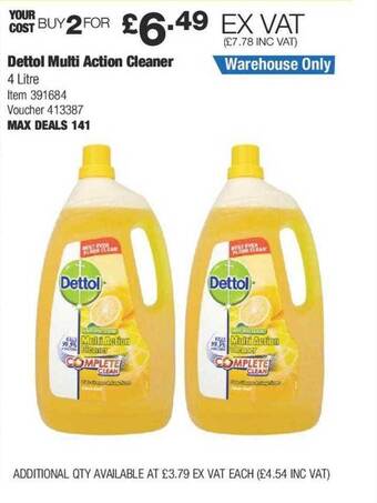 Costco Dettol multi action cleaner offer