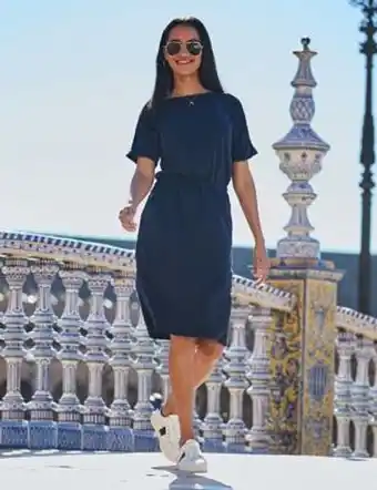 Marks & Spencer Sosandar womens jersey knee length t-shirt dress - 6 - navy, navy offer