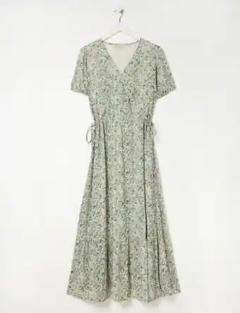 Marks & Spencer Fatface womens floral v-neck midi swing dress - 8 - multi, multi offer