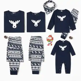 Patpat Patpat family matching reindeer print christmas pajamas sets (flame resistant) offer