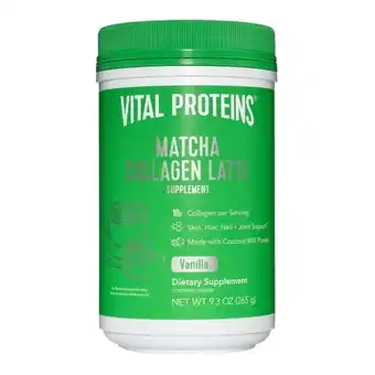 Vital proteins matcha collagen latte 265g - vanilla