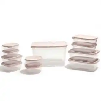 Home Bargains Kitchen solutions: 11 piece food storage set - pink offer