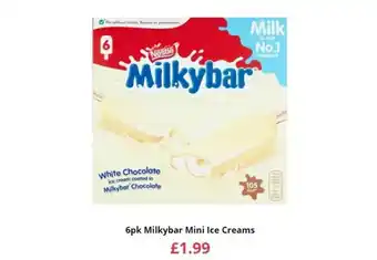 Farmfoods 6pk Milkybar Mini Ice Creams offer