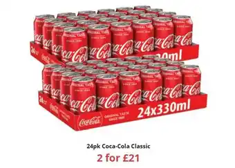 Farmfoods 24pk Coca-cola Classic offer