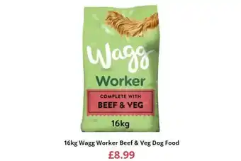 Farmfoods 16kg Wagg Worker Beef & Veg Dog Food offer