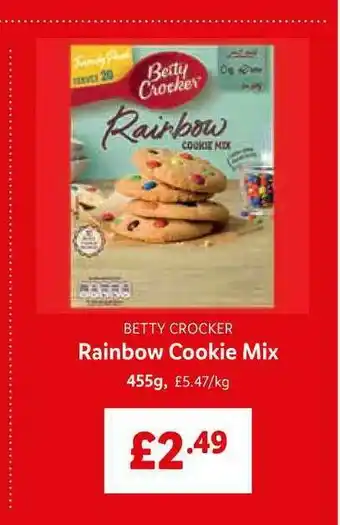 Lidl Betty Crocker Rainbow Cookie Mix offer