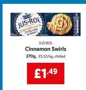 Lidl Jus Rol Cinnamon Swirls offer