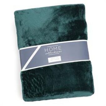 Home Bargains Home collections super soft throw 220cm x 220cm - green offer