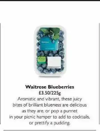 Waitrose Waitrose Blueberries offer
