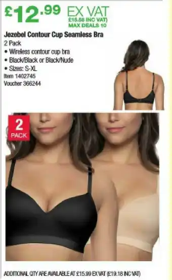 Costco Jezebel Contour Cup Seamless Bra offer