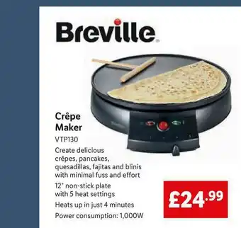 Lidl Breville Crêpe Maker offer