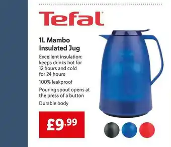 Lidl Tefal 1l Mambo Insulated Jug offer
