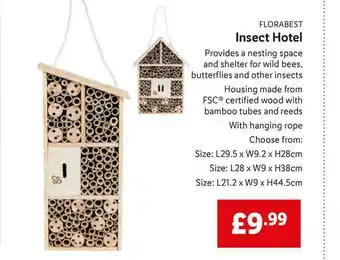 Lidl Florabest Insect Hotel offer