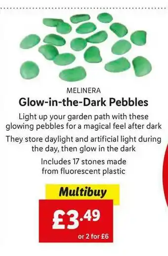Lidl Melinera Glow-in-the Dark Pebbles offer