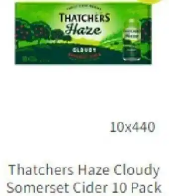 Asda Thatchers Haze Cloudy Somerset Cider 10 Pack 10x440 offer