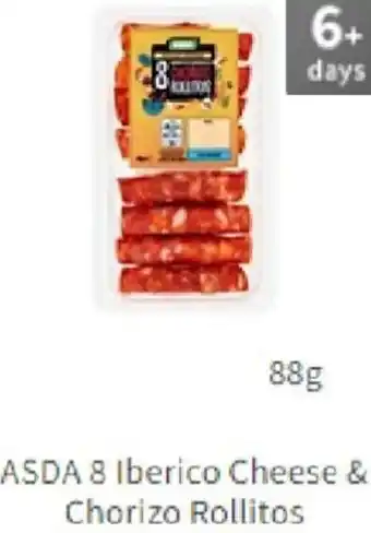 Asda ASDA 8 Iberico Cheese & Chorizo Rollitos 88g offer