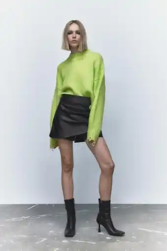ZARA Faux leather skort offer