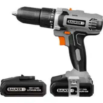 Toolstation Bauker 18v cordless combi drill 2 x 1.5ah offer