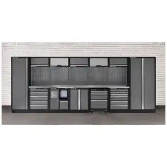 Machine Mart Clarke combgsm01 modular storage system 25 piece package stainless steel worktops offer