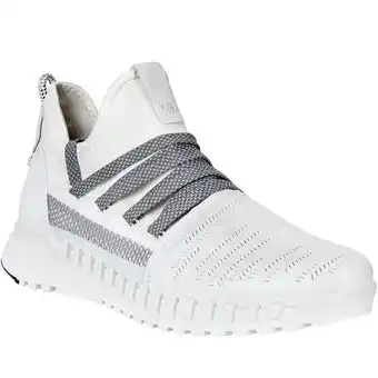 Ecco ecco womens zipflex low leather trainers - white
