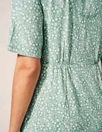 Marks & Spencer White stuff womens jersey printed v-neck shift dress - 8 - green mix, green mix,blue mix offer