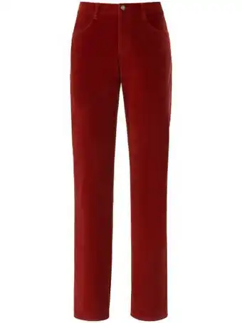 Peter Hahn Feminine fit velvet trousers design carola brax feel good orange size: 10s offer
