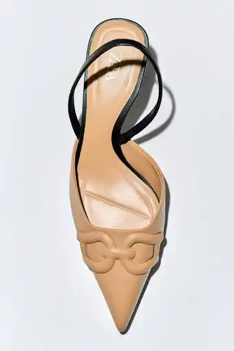 ZARA High-heel slingback shoes with raised detail offer
