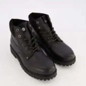 TK Maxx Black leather embossed logo boots offer