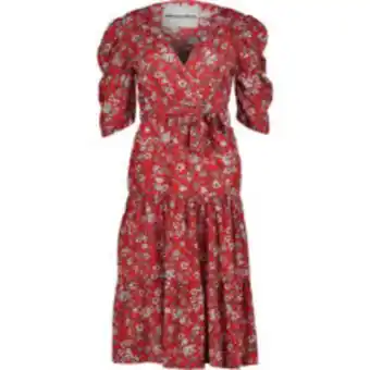 TK Maxx Red floral wrap midi dress offer