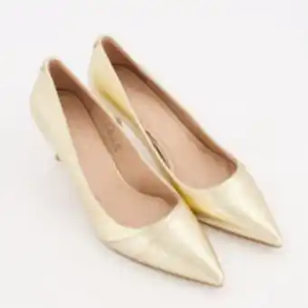 TK Maxx Gold leather ettie heels offer