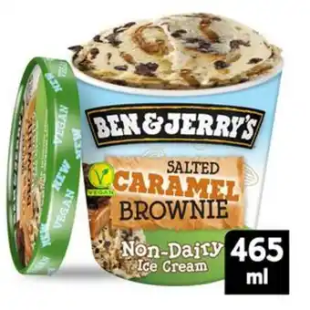 Sainsbury's Ben & jerry's dairy free salted caramel brownie vegan ice cream tub 465ml offer