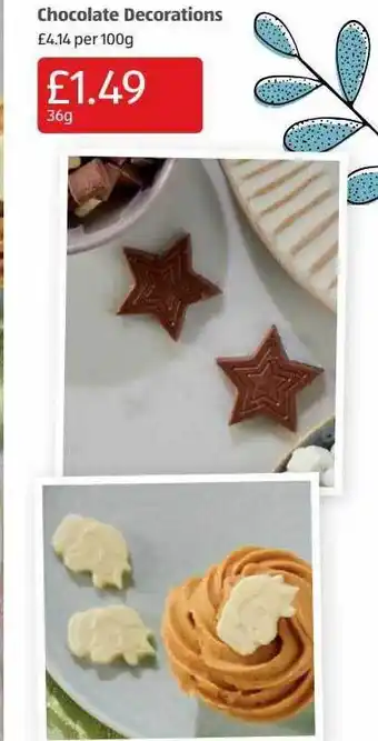 Aldi Chocolate decorations offer